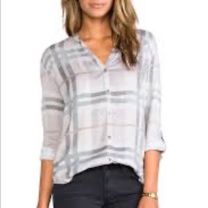 Soft Joie Plaid Blouse